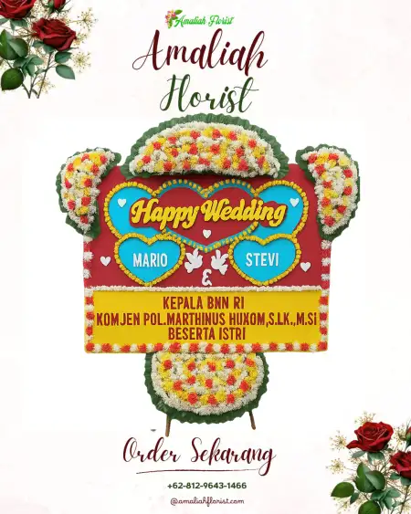 Papan Bunga Pernikahan Sawatma